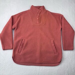 Madewell (Re)sourced Fleece Popover Tunic Jacket. Recycled fleece. Size XS.